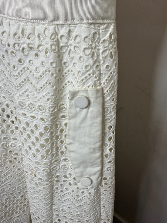 Self-Portrait White Lace Midi Dress with Collared Neckline - Picture 11 of 11